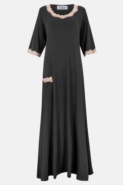 charcoal Bamboo nightgown with pocket at robbies.online